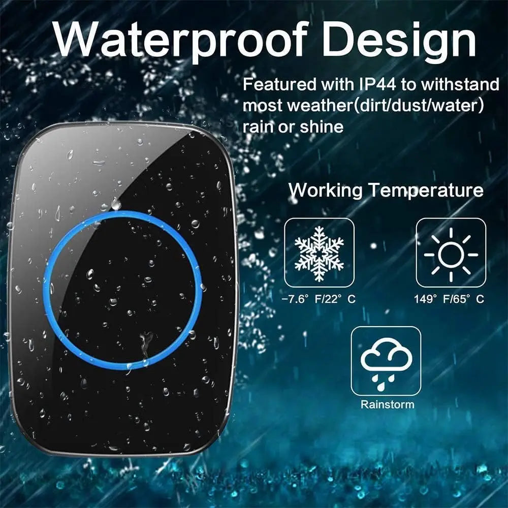 Wireless Doorbell, 1 Transmitter and 1 Receiver - FIX IT STORE