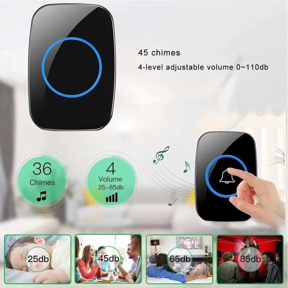 Wireless Doorbell, 1 Transmitter and 1 Receiver - FIX IT STORE