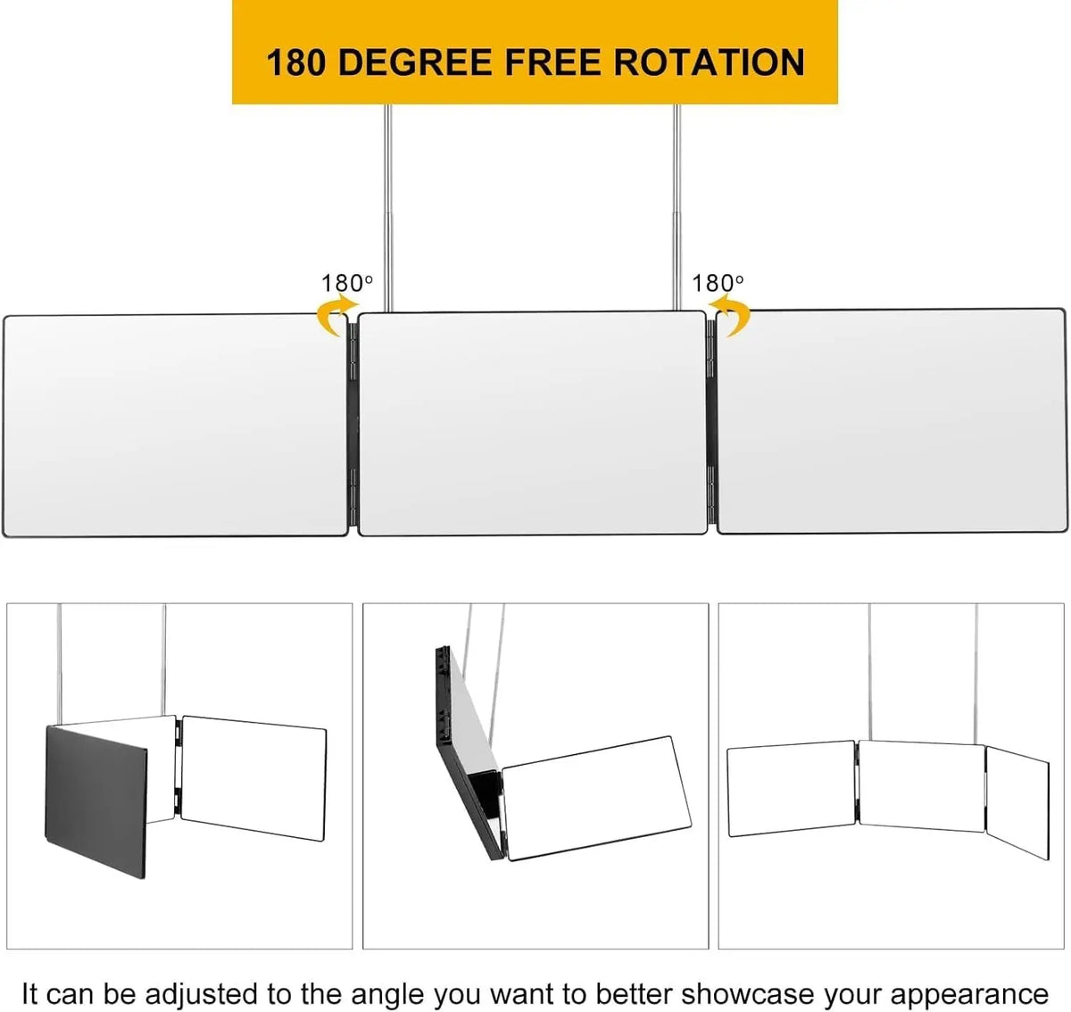 Three panel folding mirror - FIX IT STORE