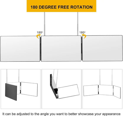 Three panel folding mirror - FIX IT STORE
