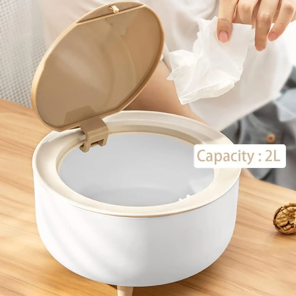 2 LTR Small Countertop Press-Top Tabletop Dustbin - FIX IT STORE