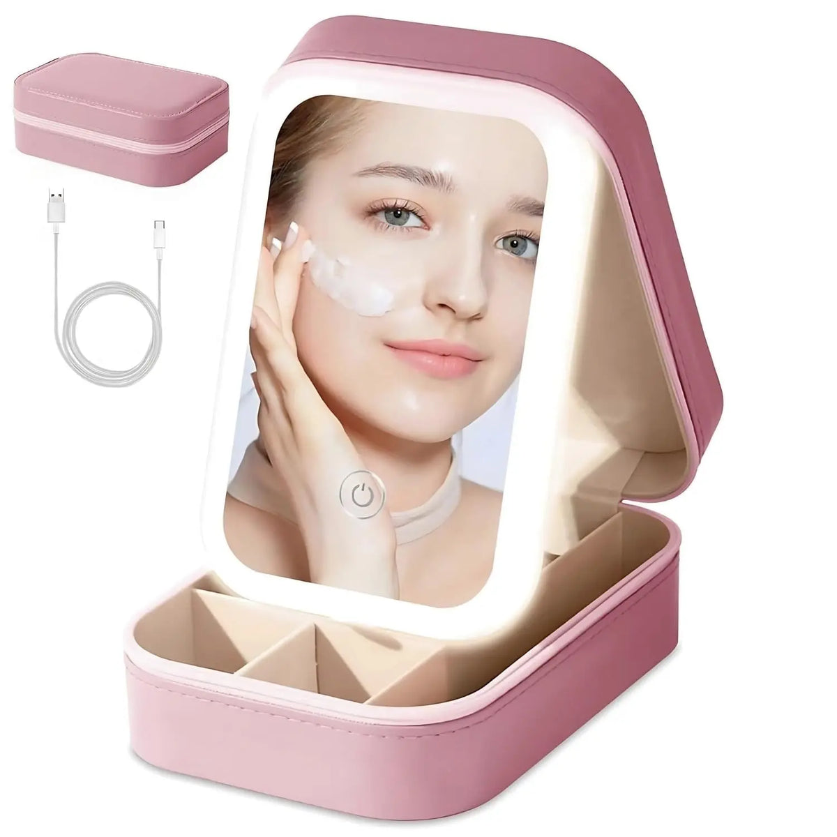 LED Makeup Box with Adjustable Light-Up Mirror - FIX IT STORE