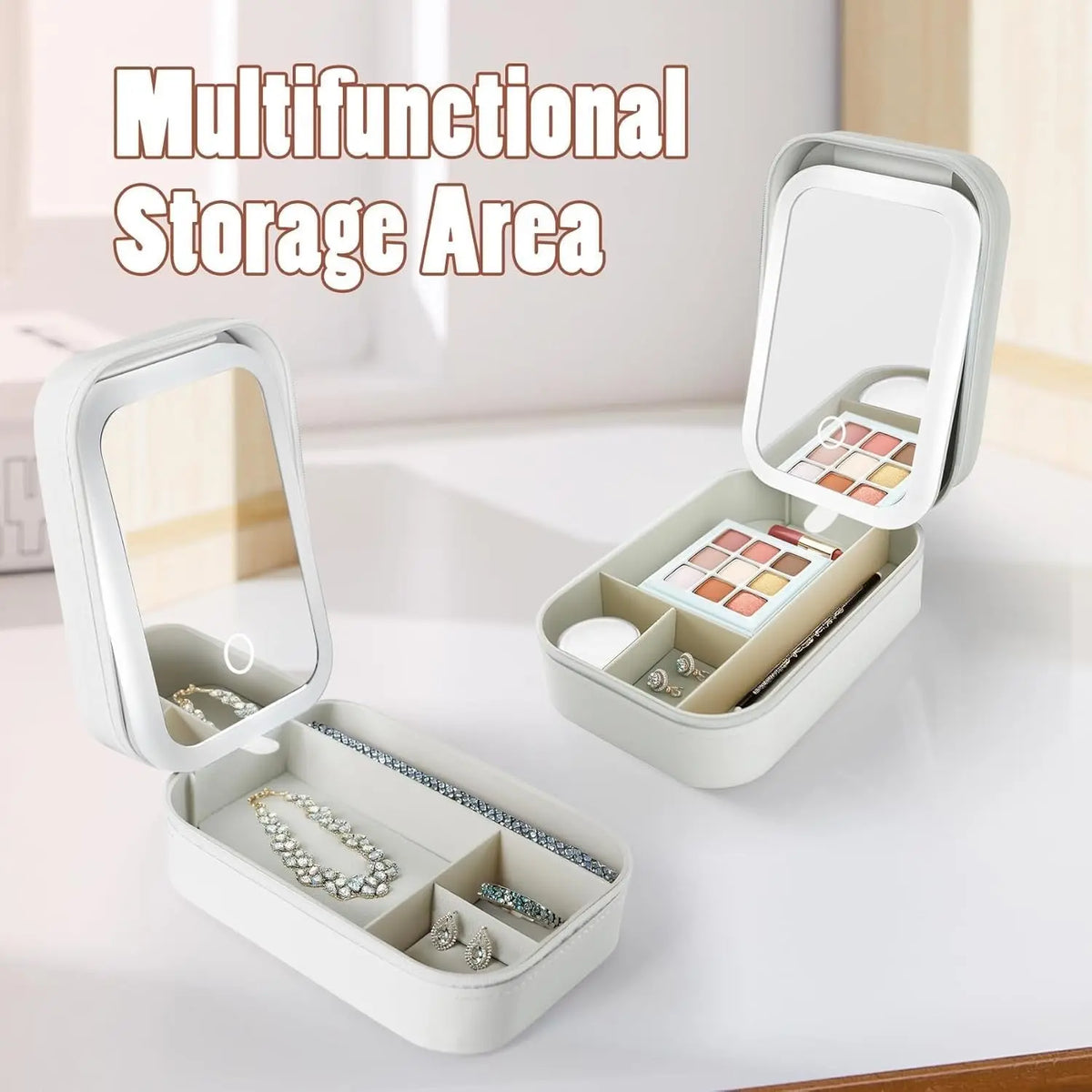 LED Makeup Box with Adjustable Light-Up Mirror - FIX IT STORE