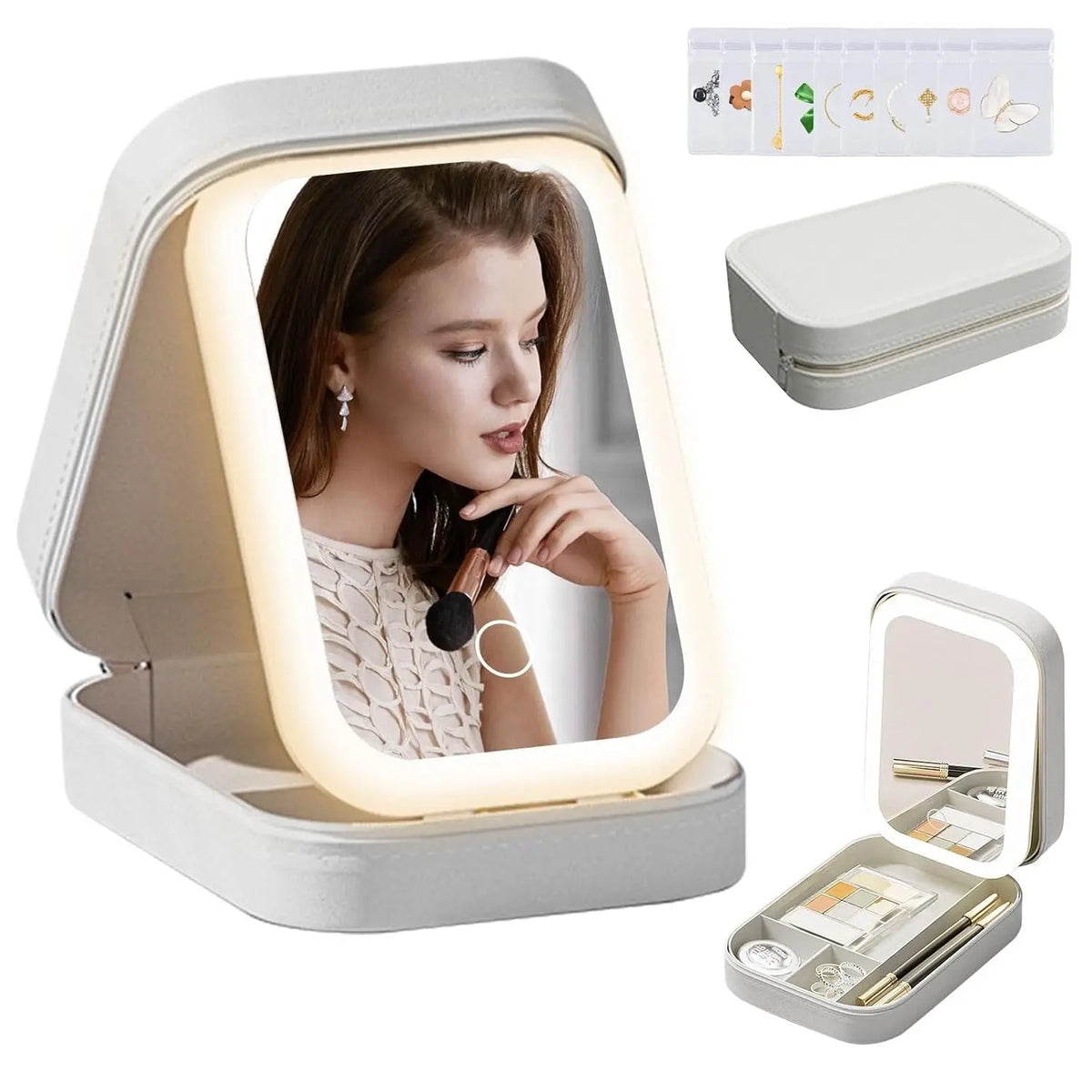 LED Makeup Box with Adjustable Light-Up Mirror - FIX IT STORE