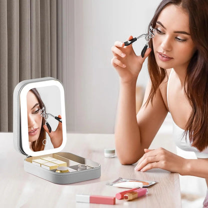 LED Makeup Box with Adjustable Light-Up Mirror - FIX IT STORE