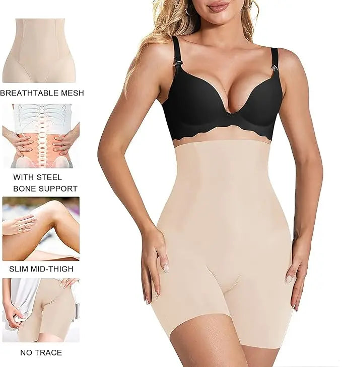 High Waisted Body Shaper Panties Slip Shorts Under Dresses Thigh Slimmer - FIX IT STORE