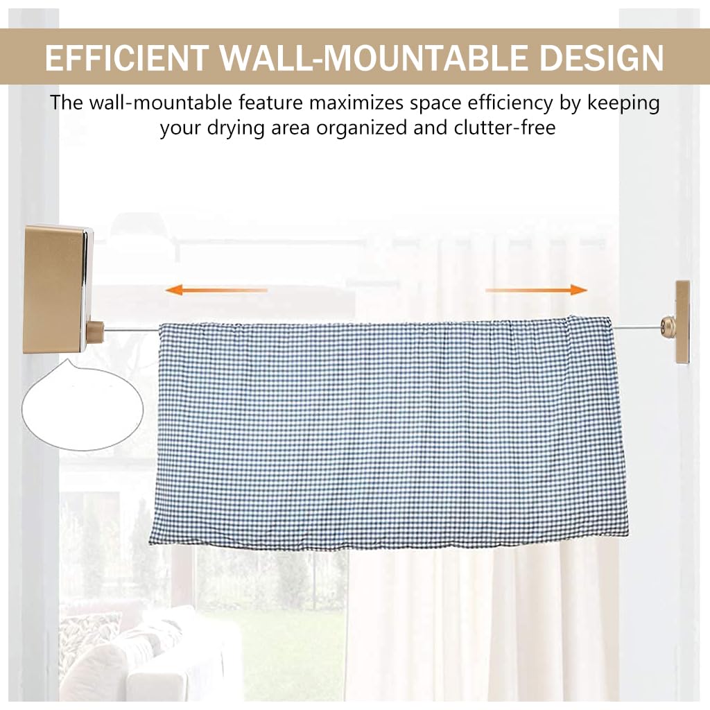 Retractable Clothesline 13.8ft Adjustable Clothesline